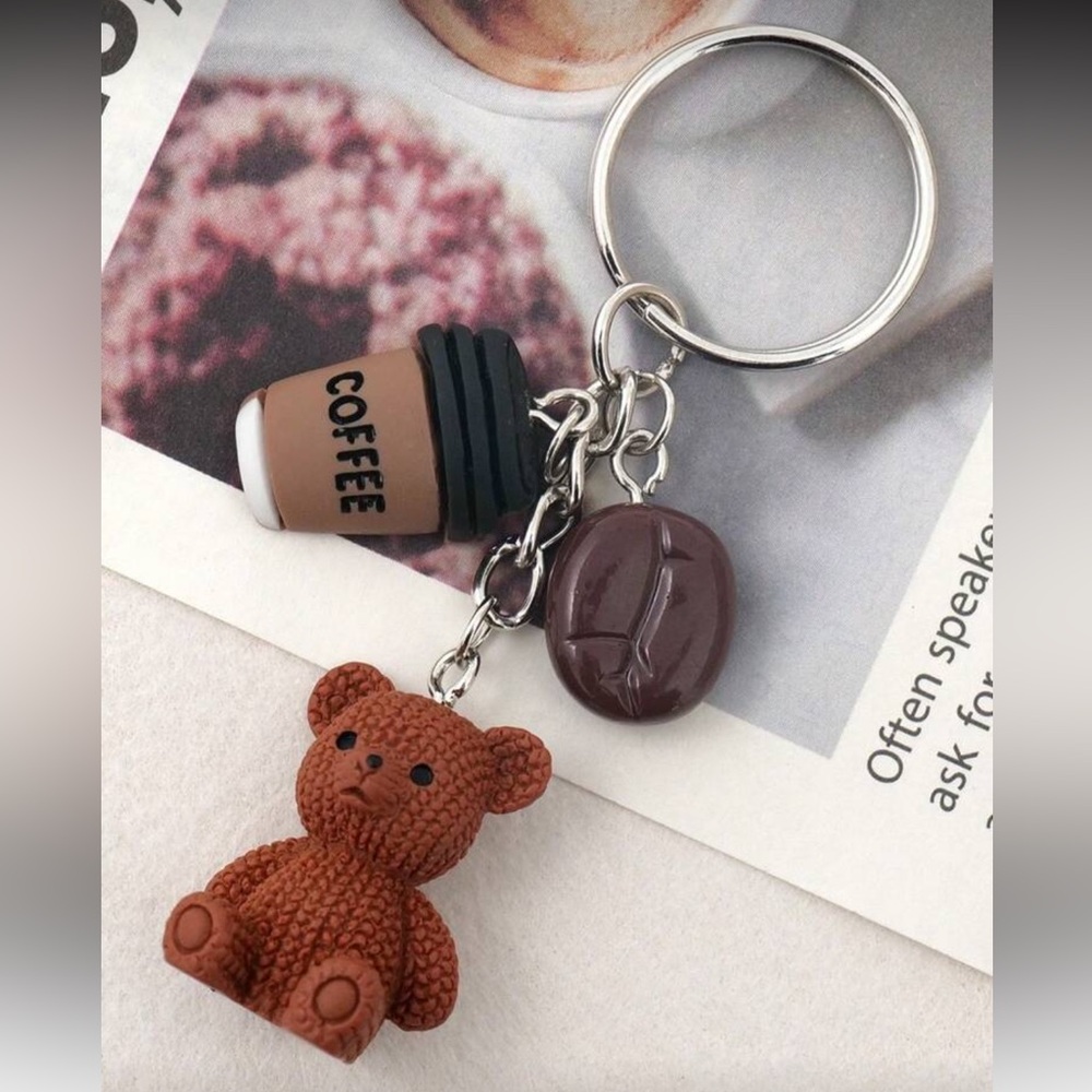 ☕️NEW Cute Coffee & Bear Keychain☕️